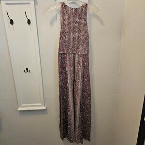 Mixed Print Maxi Dress